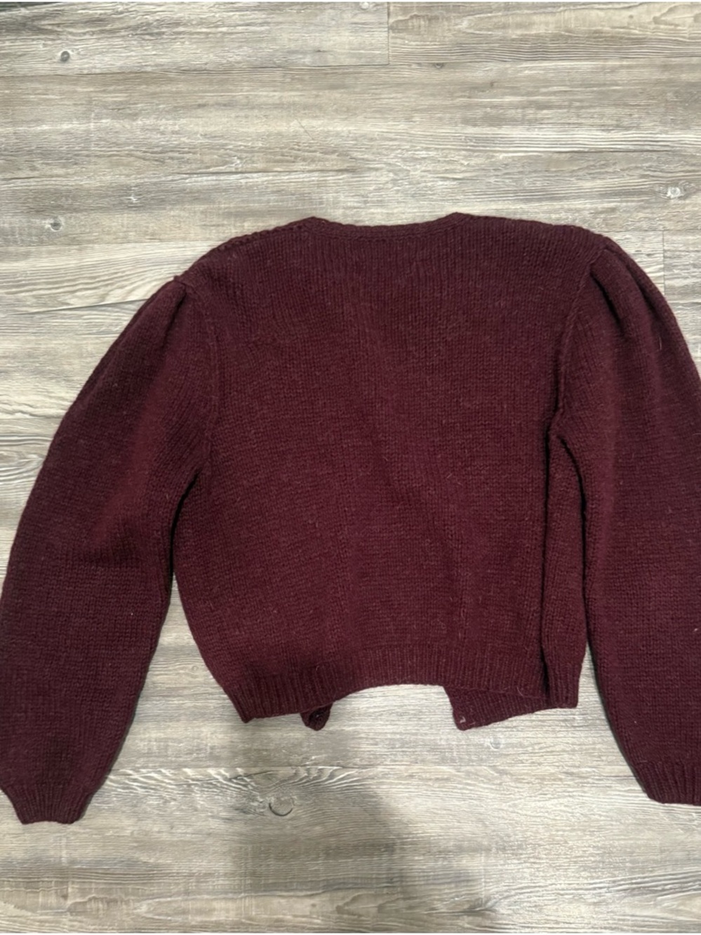 Ralph Lauren Women's Deep Burgundy Knit Button Cardigan - Picture 2 of 3